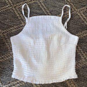 Hollister White Halter Tank Top